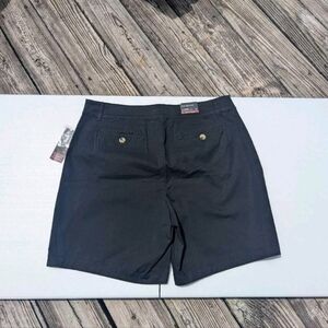 Kim Rogers 9" Black Twill Shorts w/Tummy Control
